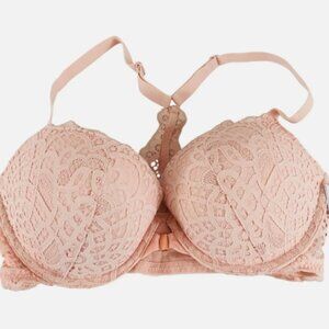 Auden Lace Lightly Lined Racerback Bra Pink/ W9E30Z  34D
